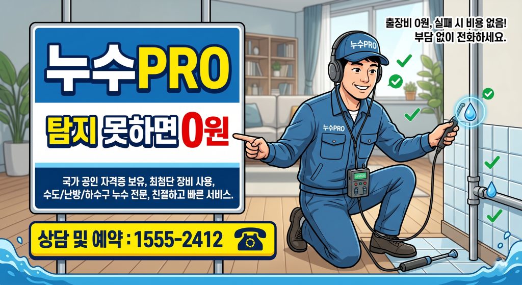 누수탐지 못하면0원